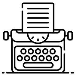 Maszyna do pisania - ikona.
